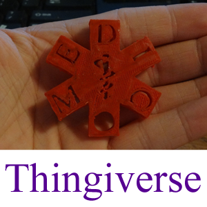 Thingiverse Model: EMS Star of Life
